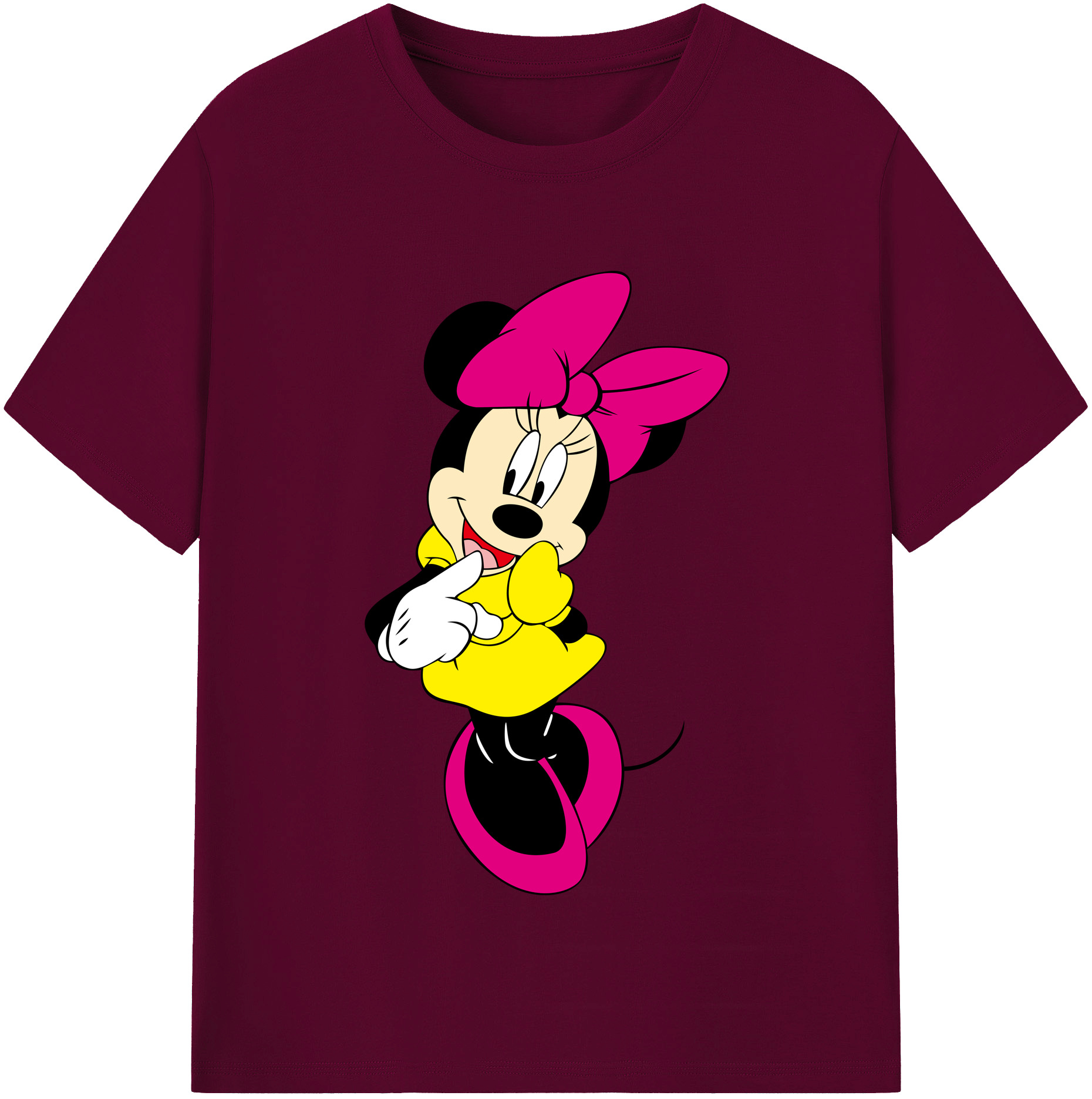 （画像用） ミッキーマウス Mickey Mouse レディースカジュアルプリントTシャツ（綿100％）